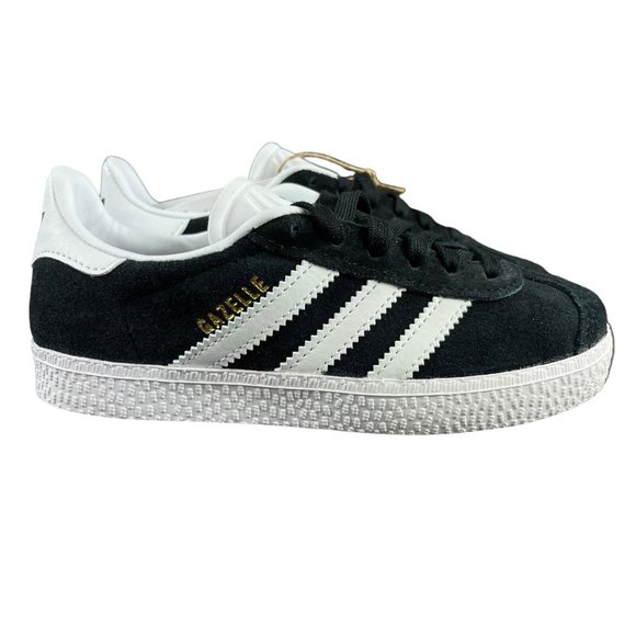 Adidas Originals Gazelle Black White Gold Suede Shoes BB2507 Youth Size …